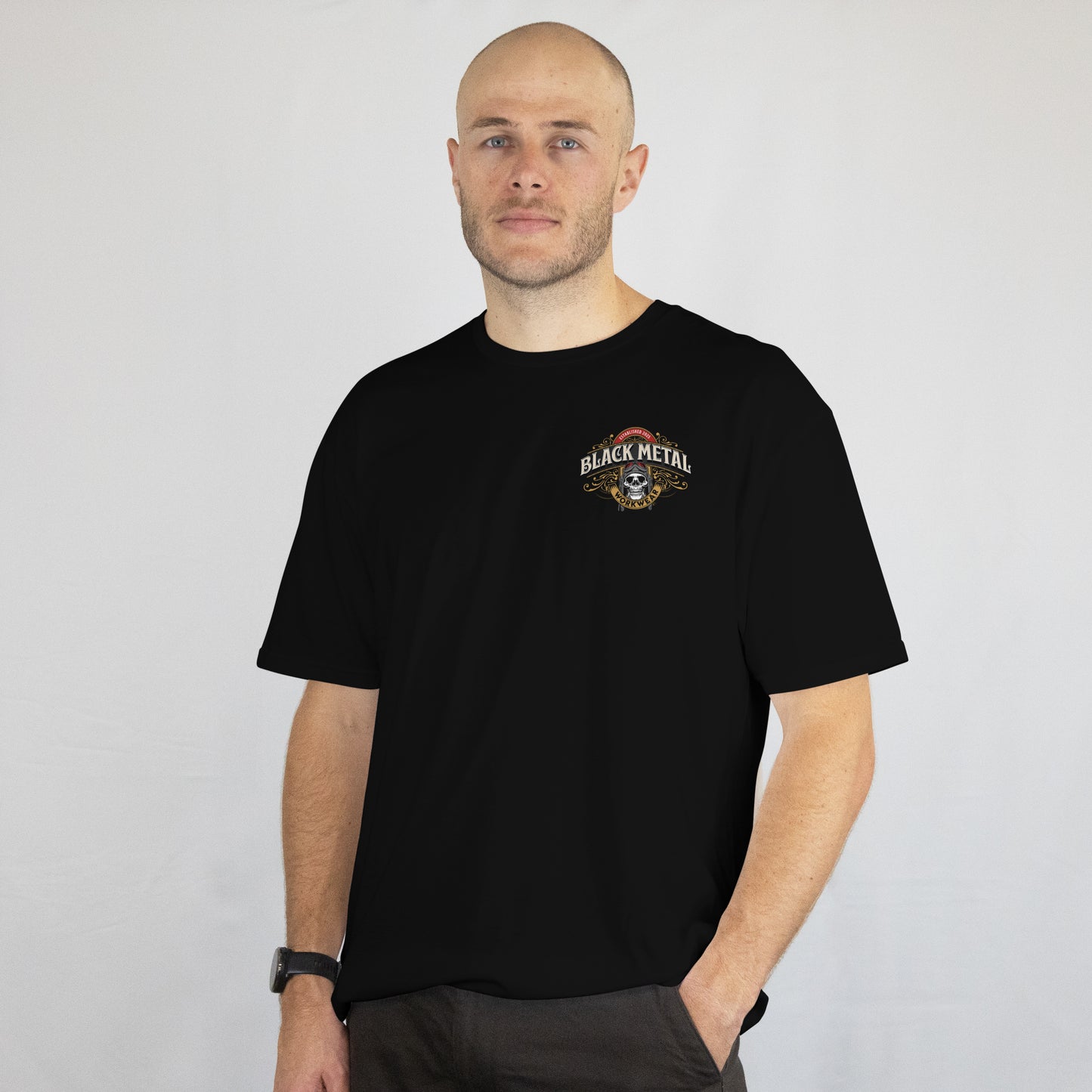 Black Metal Aviator Operator Tee