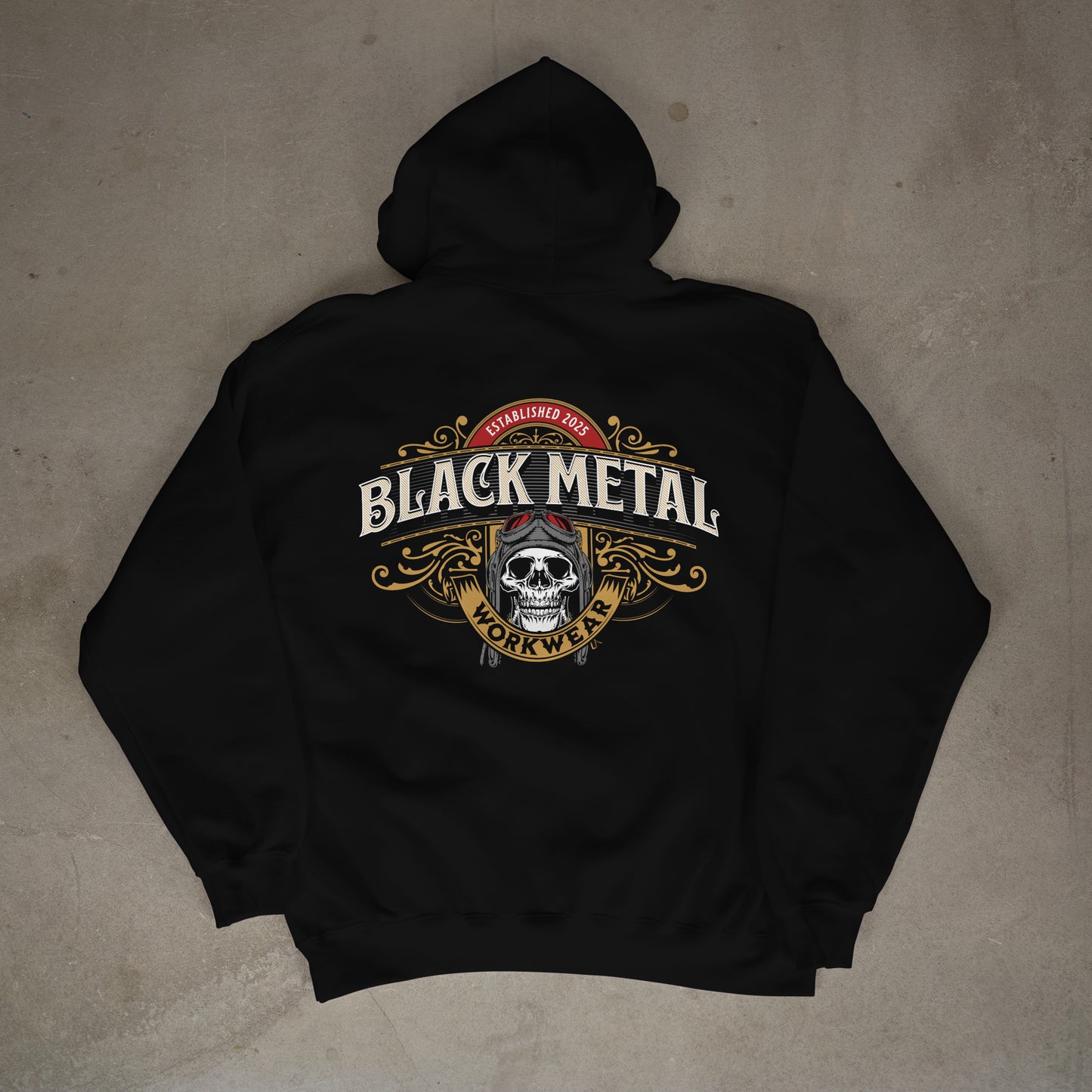 Black Metal Aviator Hoodie