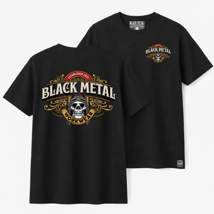 Black Metal Aviator Operator Tee