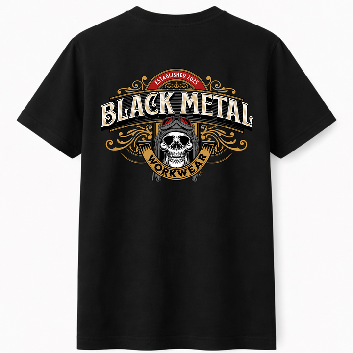 Black Metal Aviator Operator Tee