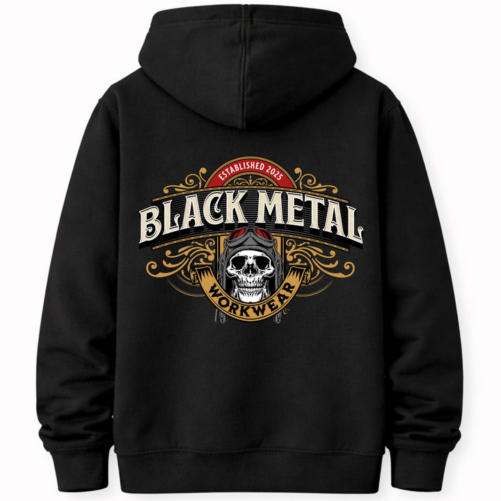 Black Metal Aviator Hoodie