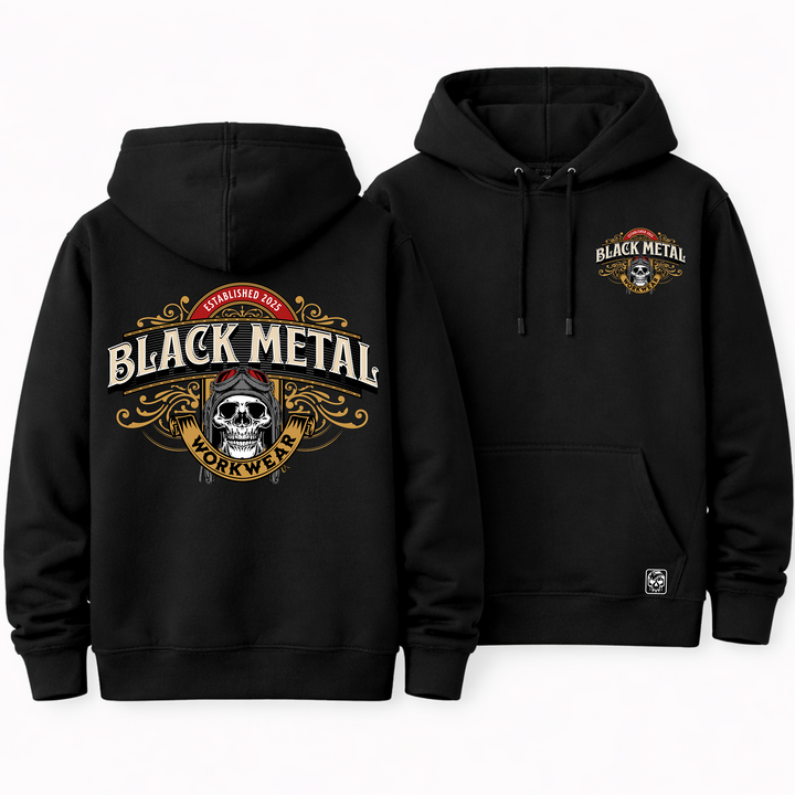 Black Metal Aviator Hoodie