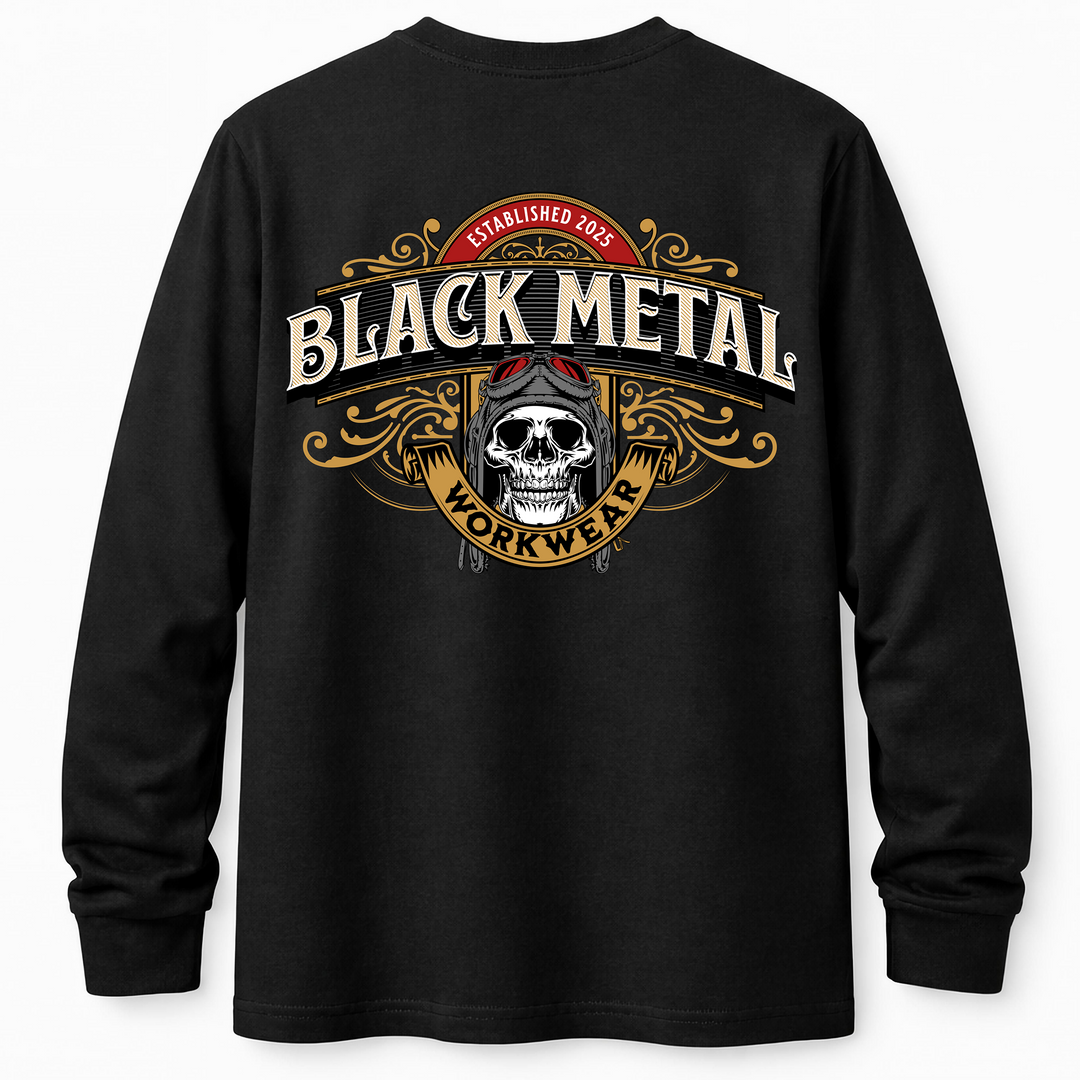 Black Metal Aviator Long Sleeve