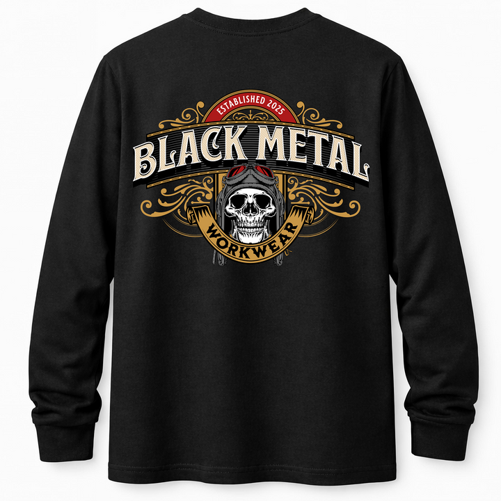 Black Metal Aviator Long Sleeve